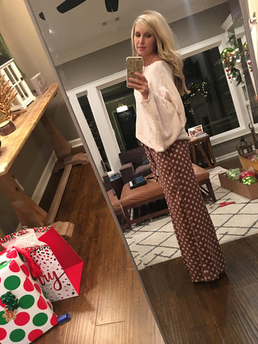 Brown Polka Dot Pants